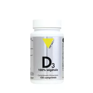 Vitamine D3 Naturelle 20µg - 100 comprimés - Vitall+