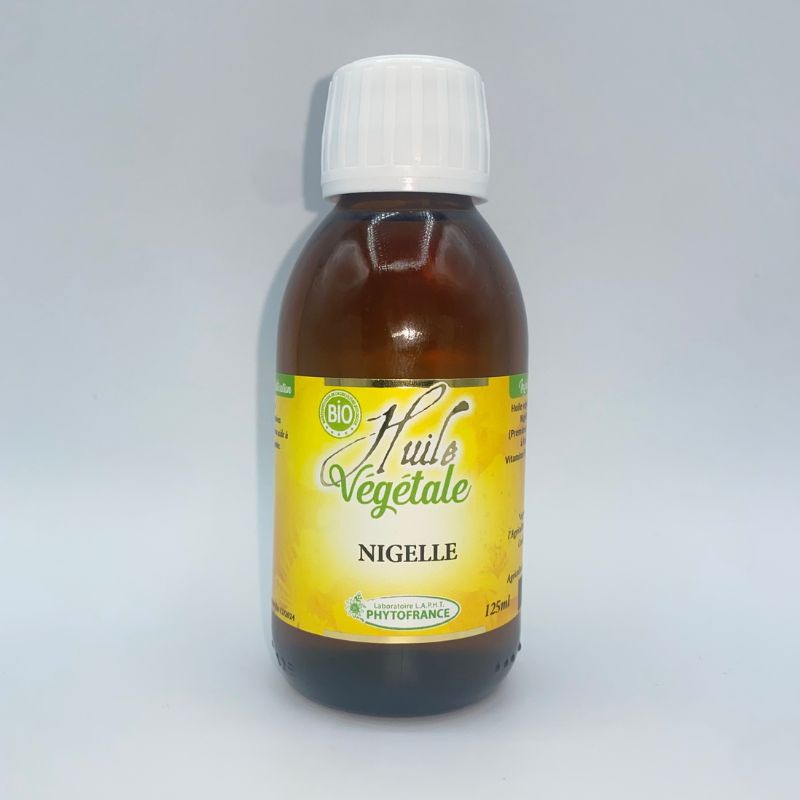Nigelle ou Cumin noir BIO - Huile Végétale Vierge - 125 ml - Herboristerie  du docteur sammut